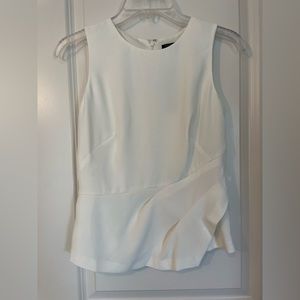 NWT Ann Taylor White Sleeveless Blouse
